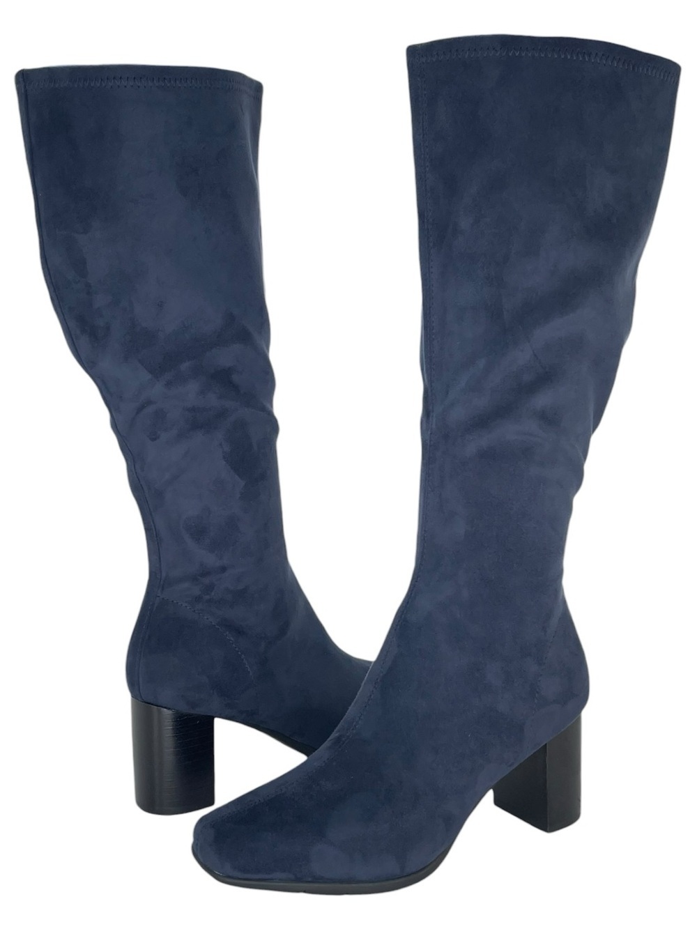 Aerosoles Micah Navy Microsuede Knee High Womens Boots Size 7WW - Picture 10 of 12